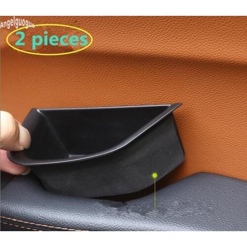 Angelguoguo 2 pcs Car Door Armrest Storage Box Container Holder Covers Bag Car-styling For Alfa Romeo Giulia 2017 18 accessories