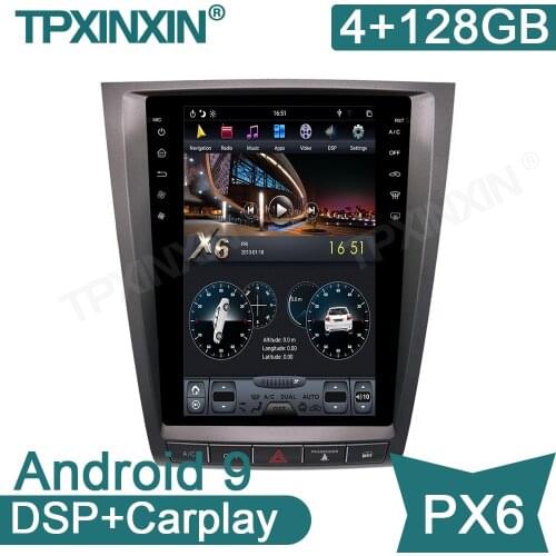 4+128G PX6 For Lexus GS GS300 GS350 GS450 GS460 2004-2011 Android Car Audio Stereo Radio Recorder GPS Head Unit