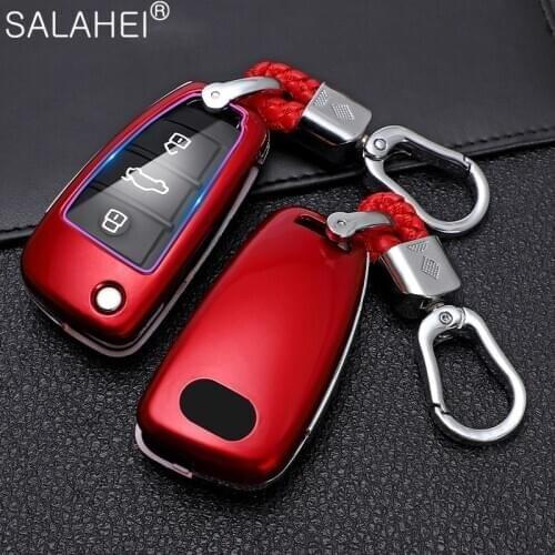 ABS Car Key Case Cover For Audi A3 8P 8V A4 B7 B8 B5 B9 A1 A5 Q7 Q5 A6 4F C6 C5 C7 C4 TT Q3 S3 A7 A8 C4 TT 8N Shell Covers Style