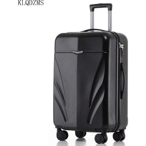 KLQDZMS 20"22"24"26inch Men Business Rolling Luggage Spinner PC trolley suitcase wear-resistant Women carry on travel bags