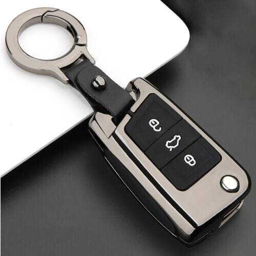 Zinc alloy+Silicone Car key Case Cover For Skoda Octavia 2 3 A5 A7 Fabia 3 Karoq Kodiaq Superb Rapid Kamiq Remote Fob Shell Skin
