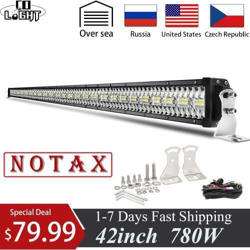 CO LIGHT 12D Offroad LED Bar 780W 42inch Light Bar 3-Rows Combo Beam for 4x4 Lada ATV Truck SUV UAZ Boats LED Work Light 12V 24V
