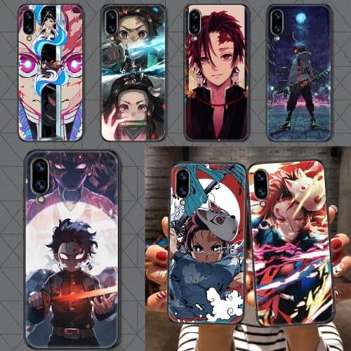 Demon Slayer Kamado Tanjirou Phone case For Huawei Honor 6 7 8 9 10 10i 20 A C X Lite Pro Play black luxury coque tpu cell cover