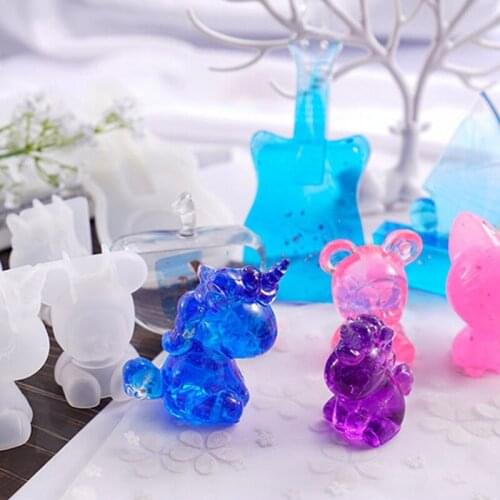 Unicorn Kitten Transparent Mirror Silicone Mold Bakeware Fondant Cupcake Decorating Cake Mold Cookies Muffin Chocolate Tools