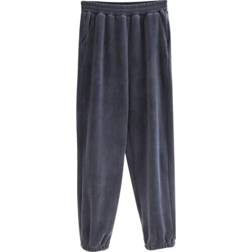 Fanco Comfortable and Soft Sports Pants Women Winter Plus Velvet Thickening Joggers Outer Wear Trousers Loose Casual Sweatpants