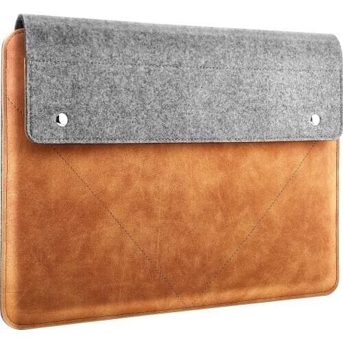 11 Inch Felt Leather Tablet Sleeve Bag Carrying Case For Tab S6 Lite,iPad Pro 11, iPad 8th 7th Generation 10.2, iPad Air 4 10.9