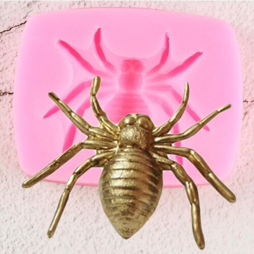 Halloween Spider Silicone Molds DIY Party Cupcake Topper Fondant Cake Decorating Tools Candy Clay Chocolate Gumpaste Moulds