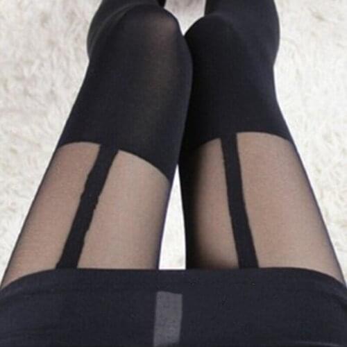 Jeseca New Sexy Women Tights Black Pantyhose Summer Fashion Nylon Patchwork Lingerie Girls Nightclub Mesh Thigh High Stockings