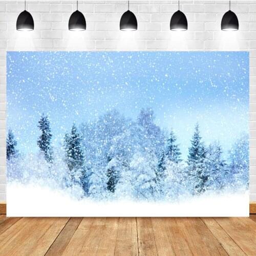 Laeacco Winter Snowflake Christmas Tree Forest Room Decora Photography Backdrop Photographic Photo Background For Photo Studio