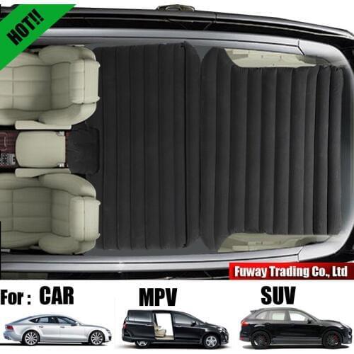 Multifunctio Deflatable Air Inflation Car Bed Mattress Back Seat Cover Camping Flocking PVC Drive Travel For Car MPV SUV