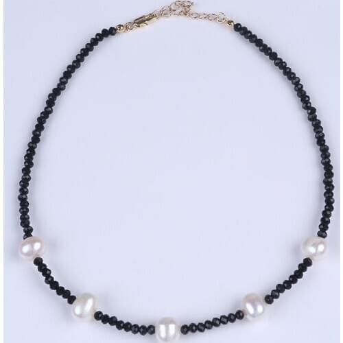 Trendy Black Crystal Beads Short Necklaces Female Bride Wedding Choker Necklace Jewelry