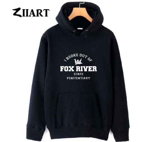 Prison break Paper Crane i broke out of Fox River state penitentiary couple clothes boys man male fleece hoodies
