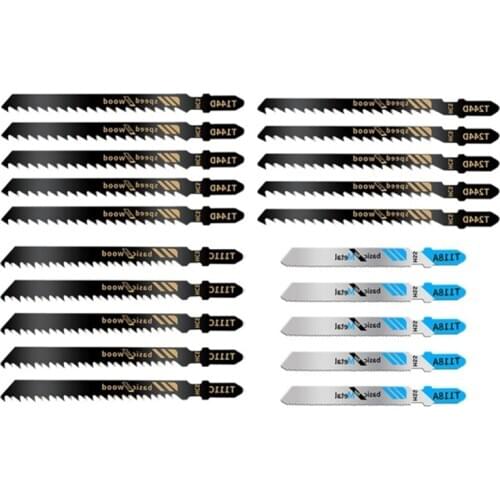 20Pcs Jig Saw Blade Jigsaw Blades Set Metal Wood orted Blades Woodworking T144D/T244D/T118A/T111C