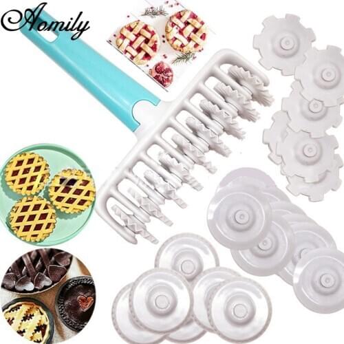 Aomily 37pcs/Set Rolling Pins Fondant Ribbon Cutter Embosser Set Impression Rolling Pin Pastry Roller Embossing Baking Cake Tool