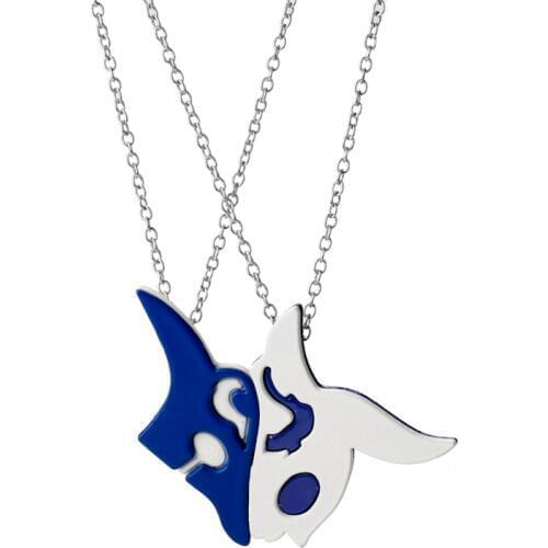 Couple Necklace League Of LOL Necklace Kindred Eternal Hunters Kindred Wolf Lamb Mask Pendant Necklace for Lovers Dropshipping