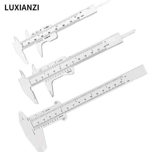 LUXIANZI 0-150mm Plastic Vernier Caliper High Precision Digital Calipe Mini Student Ruler Double Scale Depth Measuring Tool
