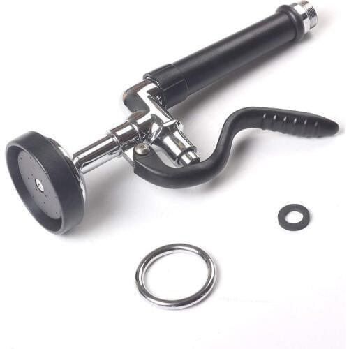 Pre Rinse Sprayer Commercial Kitchen Faucet Parts Chrome Finished (Black)