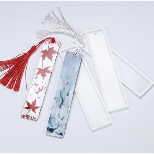 Rectangle Silicone Bookmark Mold DIY Bookmark Mould Making Epoxy Resin Jewelry DIY Craft Silicone Mold14*2.7*3.3cm