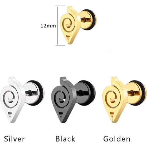 Titanium Steel High Grade Stud Earrings Anime for Women Girls Fashion Geometric Ear Jewelry Birthday Gifts