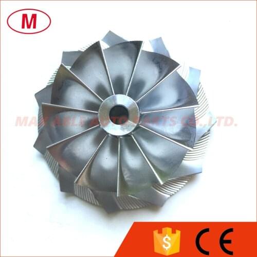 CT26 Turbo Billet compressor wheel 48.30X64.89mm 11+0 blades Forward/Aluminum 2618/Turbocharger Milling compressor wheel