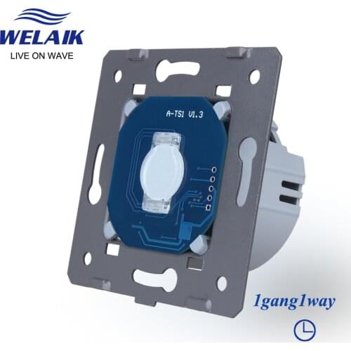 WELAIK EU Panel-Switch Wall-Switch EU Time-Touch DIY-Parts-Switch Screen-Light-Switch 1gang-1way AC250V A911DS