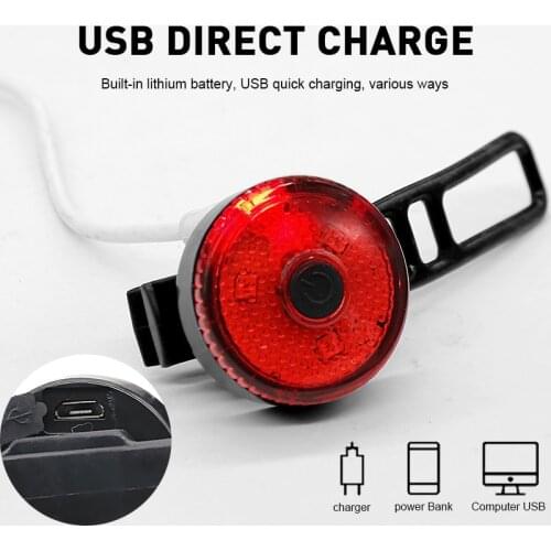 Usb Rechargeable IPX6 Waterproof Safety Warning Cycling Lights Bike Rear Light Mini LED Bicycle Tail Light Helmet Backpack Light