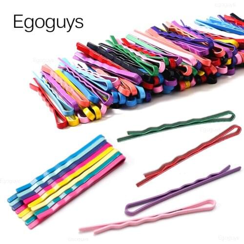 10PCS Girls Gradient Color Barrettes Women Bobby Pin Waved Hairpins Metal Thread Curly Hair Clips Ladies Wavy Hair Styling Tools