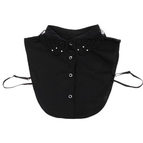 Women Fake False Collar Choker Necklace Removable Blouse Collar Bib Lapel