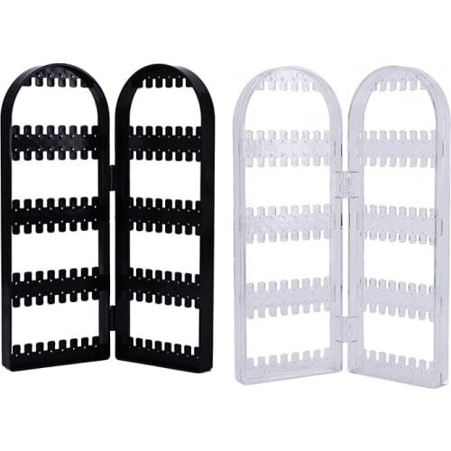 1PCS 120 Holes Folding Earring Holder Organizer Screen Jewelry Display Storage Rack Earring Earrings Necklace Jewelry Holder