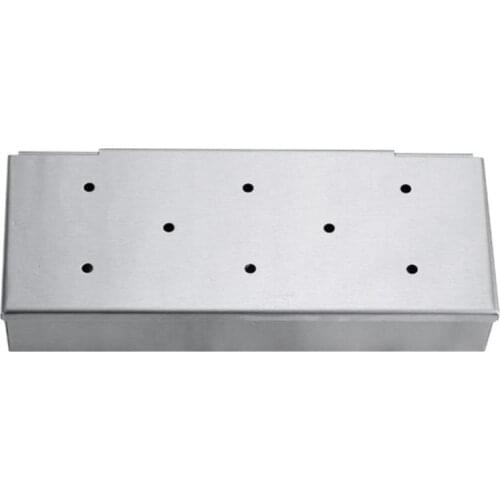 1pc Washable Foldable Stainless Steel Smoke Box BBQ Smoke Box Wood Chip Smoker For Meat Smoky Flavor Box BBQ Tools