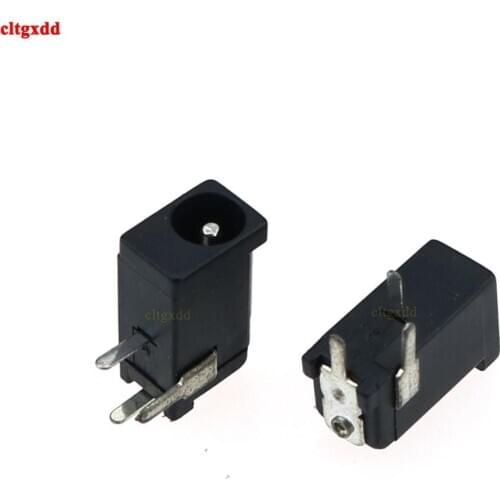 10Pcs 3.5x1.35 Black Dc Power Jack Socket Connector 3.5 Diameter 1.3 1.35 Inner Round The Needle