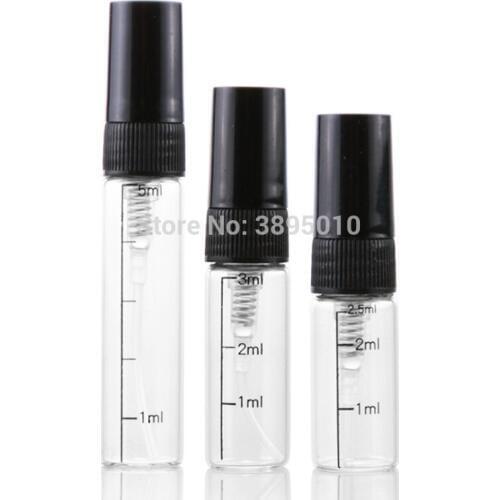 2/3/5ml Empty mini perfume mist spray glass Refillable bottle sample Bottle Small Atomizer sprayer vial F474