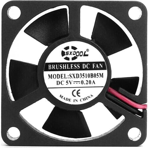 2pcs Mini 35mm fan 5V DC Brushless Cooling Fan 35x35x10mm 3510 2Pin Dual Ball Bearing Cooler