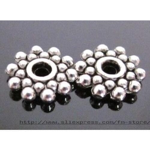 300Pcs Tibet Silver Nice Daisy Flower Spacer Bead Alloy Metal Beads 8MM
