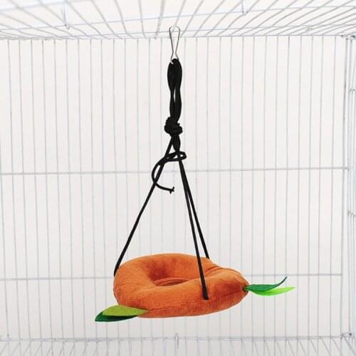 5Pcs Cute Small Pet Cage Sugar Glider Hedgehog Hamster Tunnel Squirrel Swing Hanging Bed Plush Nest Hammock