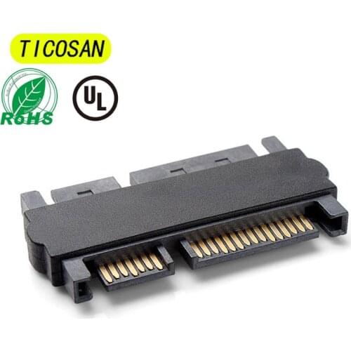 TICOSN SA-069 SATA 7+15 22Pin male to male adapter extension head 7+15pin SATA adapter