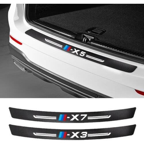 1pcs Car Stickers car accessories for BMW X1 X2 X3 X4 X5 X6 X7 G01 F10 F15 F16 F86 F30 F25 F26 E70 E72 Carbon Fiber Trunk Decal