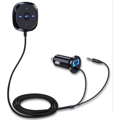 Handsfree Bluetooth Car Kit MP3 Player for Car USB Charger Support for Siri 3.5mm Aux Bluetooth Car Kit