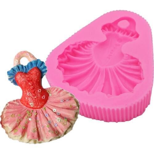 Ballet dancing skirt Silicone forms Cake Mold fondant mold Cake Decorating Tool Gumpaste candies Mold Baking Tools T1175