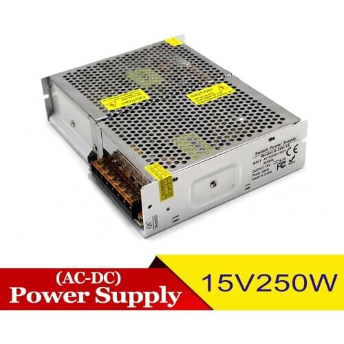 Small Volume Switching Power Supply 15V 250W Single Output Transformers AC110V 220V TO DC15v Power Source for LED Lighting CCTV