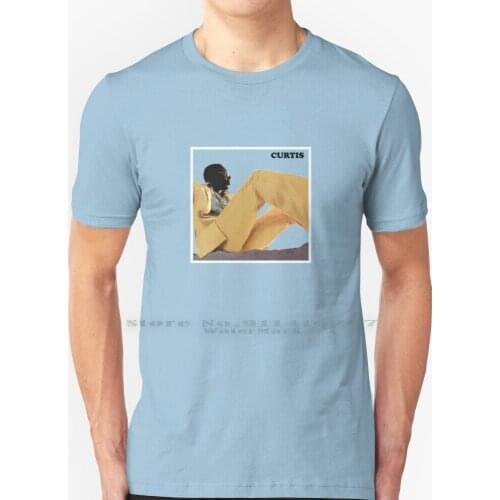 Curtis - Curtis Mayfield T Shirt 100% Pure Cotton Curtis Mayfield Album Soul Curtis Move On Up Classic Pusha Man Jazz Saxophone