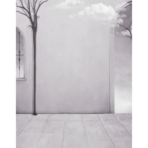 5x7ft Stone Floor White Room Cloud Photography Backdrops Photo Props Studio Background