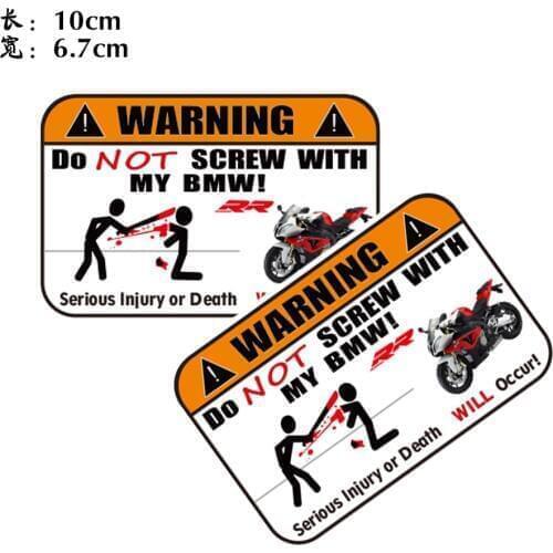 KODASKIN 2 Pieces Warning Do Not Screw Sticker Decal for BMW S1000RR R1200ST