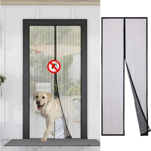 Magnetic Screen Door Anti Mosquito Mesh Magic Fly Curtain Top-to-Bottom Seal Snaps Shuts Automatically Fastening Bug Insect Net
