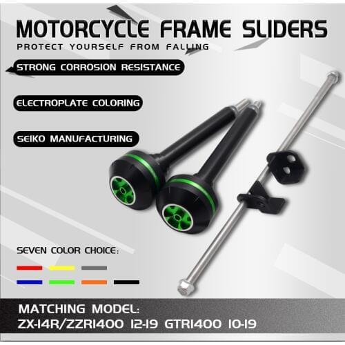 Motorcycle CNC Aluminum Falling Protection Frame Sliders Crash Protector For Kawasaki ZZR1400 ZZR 1400 ZX-14R ZX14R 2017 2018