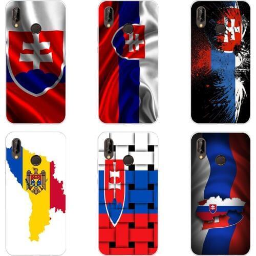 100H Slovakia Flag Soft Silicone Tpu Cover Case for huawei p 20 lite pro y6 2017 mate 10 lite