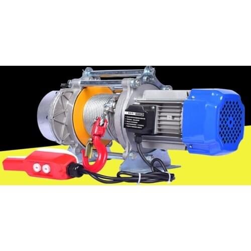 220v/380v 1-1.5T 30m crane hoist wire rope electric hoist aluminum shell hoist household indoor small crane hoist