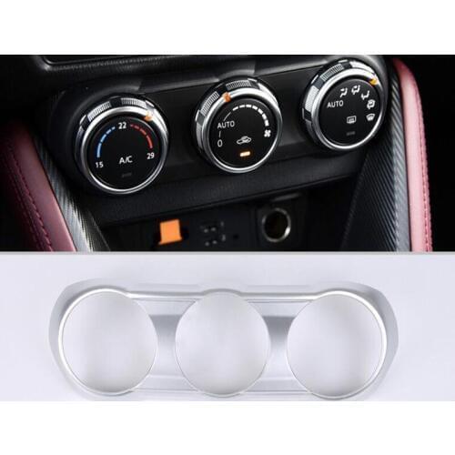 For Mazda CX-3 2018 1PC ABS Chrome Car Air Conditioner Switch Knob Panel Cover Trim Moldings Car Styling Auto Accessories