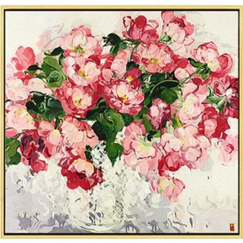 Hand Painted Oil Painting Flower Canvas wall art canvas Pictures for living room home decor cuadros decoracion 8