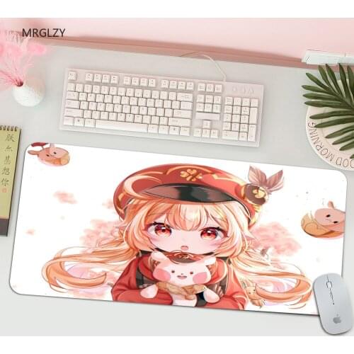 MRGLZY Best-selling Mouse Pad Gaming Mouse Pad Gaming Keyboard Table Mat Genshin Impact Anime Mouse Pad Desk Mat